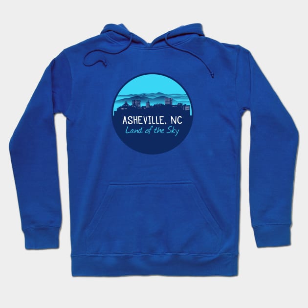 Asheville Cityscape - Land of the Sky - BlueG 07 Hoodie by AVL Merch